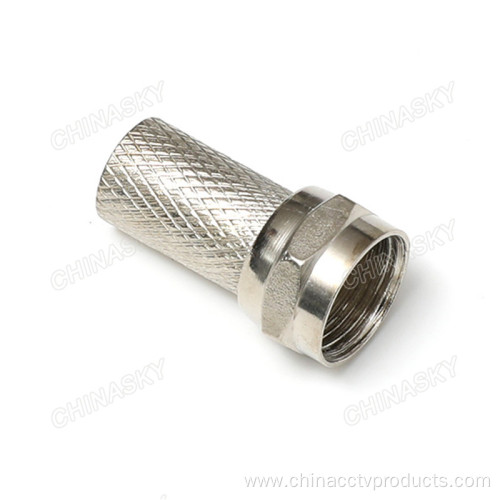 Coaxial Cable F Male Connector Zinc Alloy Material